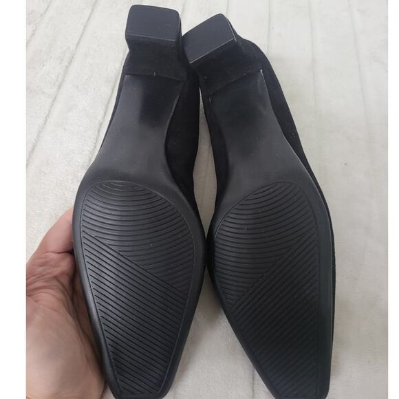 Vaneli Square Toe Heels in Black Suede - Size 9.5 W - NEW - Picture 6 of 9